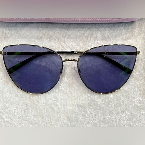 NIB M MISSONI Sunglasses Gold Violet Frame - Picture 7 of 10
